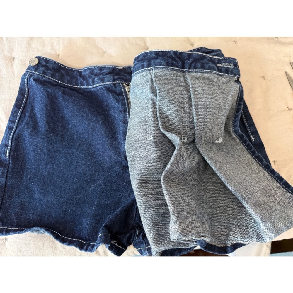 J.Galt Pleated Jean Skort Small Dark Blue Denim Cotton Y2K Micro Preppy Academia - Picture 6 of 10